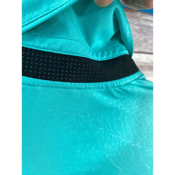 Nike Golf Polo Shirt Mens Size XL Hawaii Kapalua Golf Aqua Green Neck vent/Mesh - Picture 9 of 12